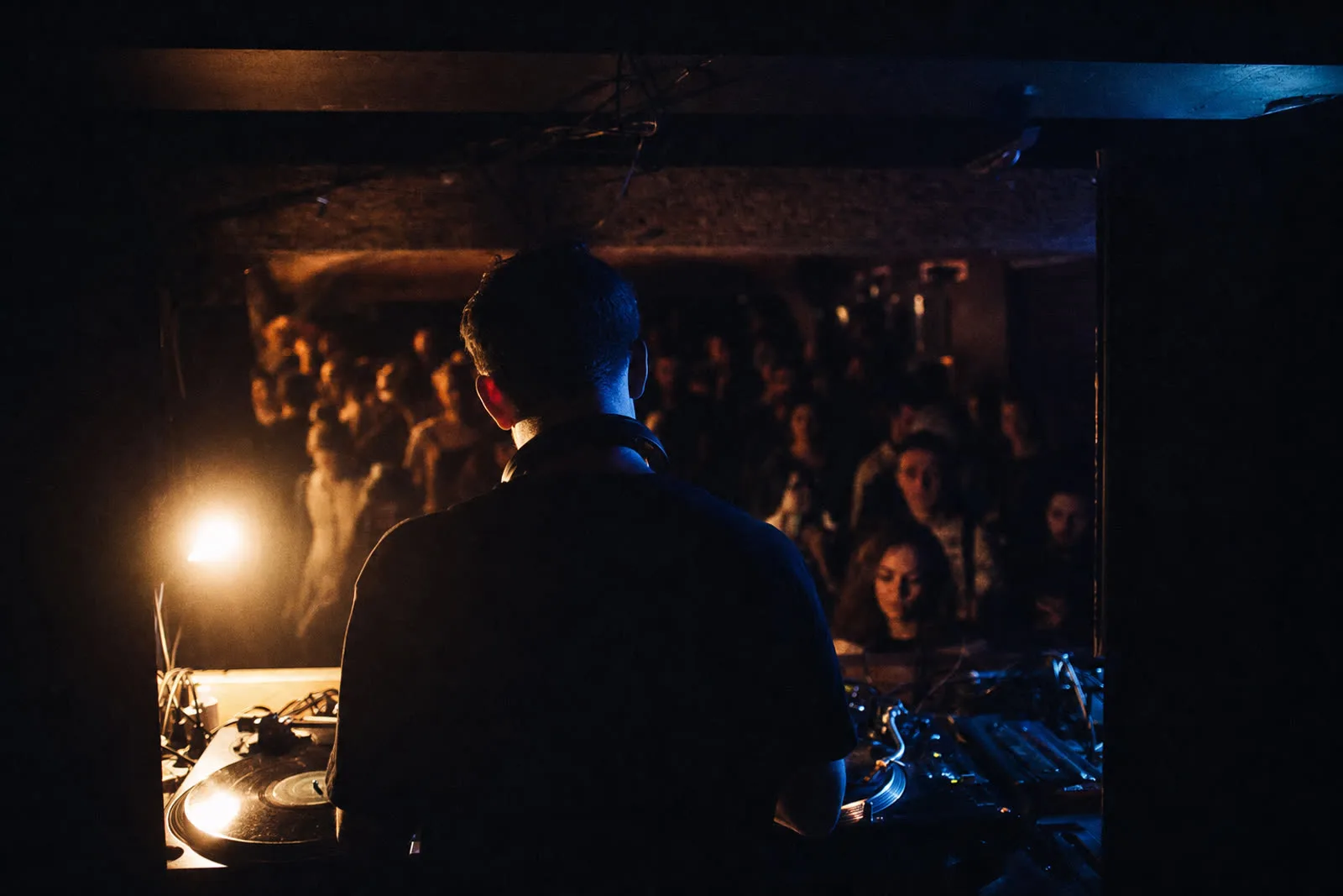 DJ booth at the Keybar day party