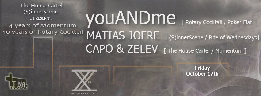 4 Years of Momentum feat. youANDme, Matias Jofre, The House Cartel flyer