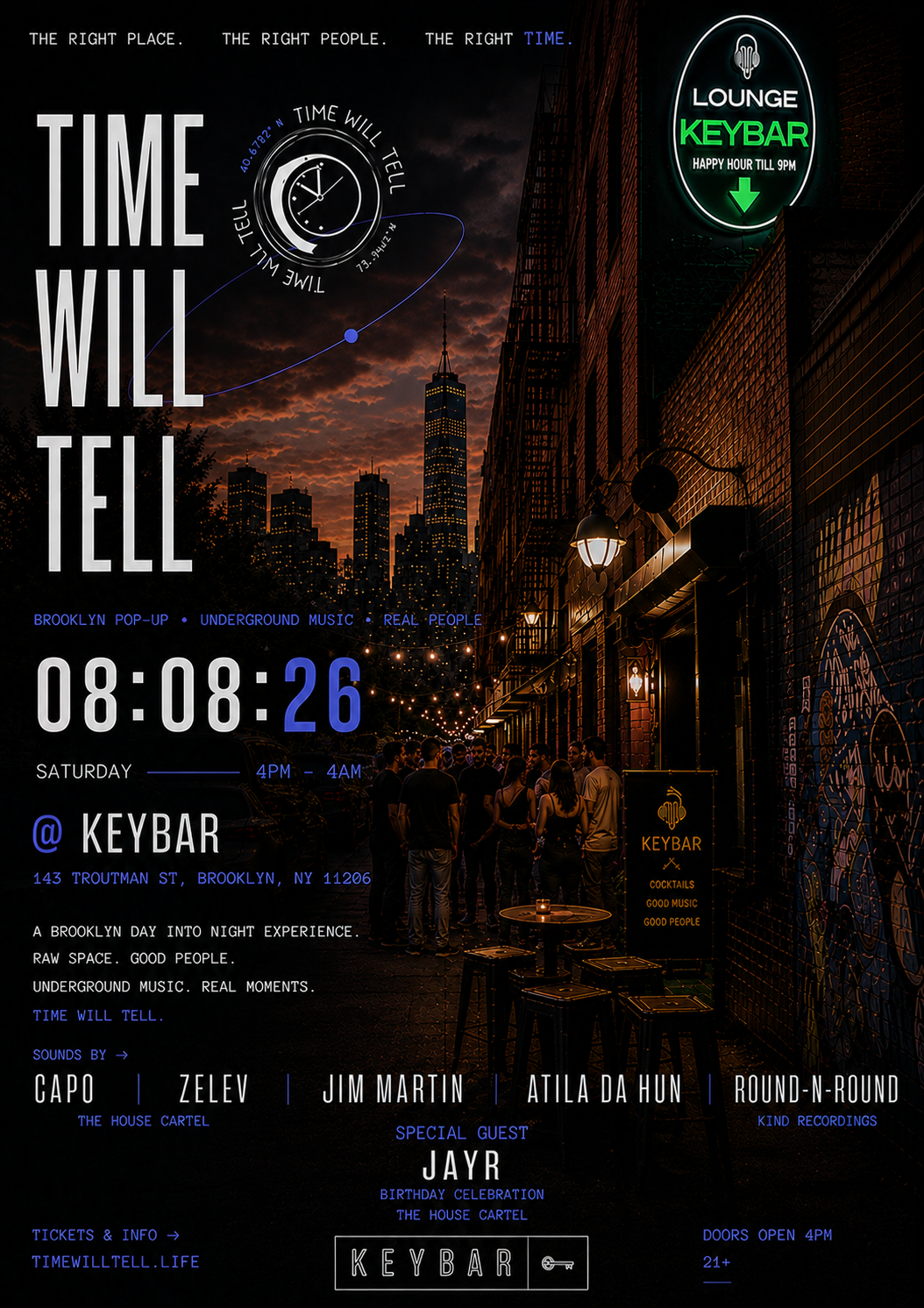 Time Will Tell 08:08:26 flyer