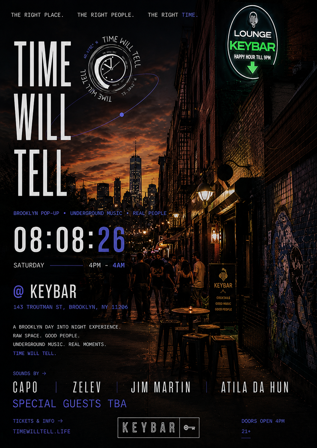 Time Will Tell 08:08:26 flyer